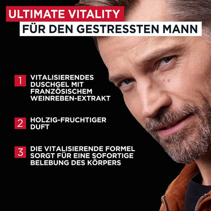 L'Oréal Men Expert Duschgel und Shampoo für Männer, Duschbad zur Reinigung von Körper, Haar und Gesicht, Herren Körperpflege für langanhaltende Frische mit aromatischem Duft, Stop Stress, 1 x 250 ml
