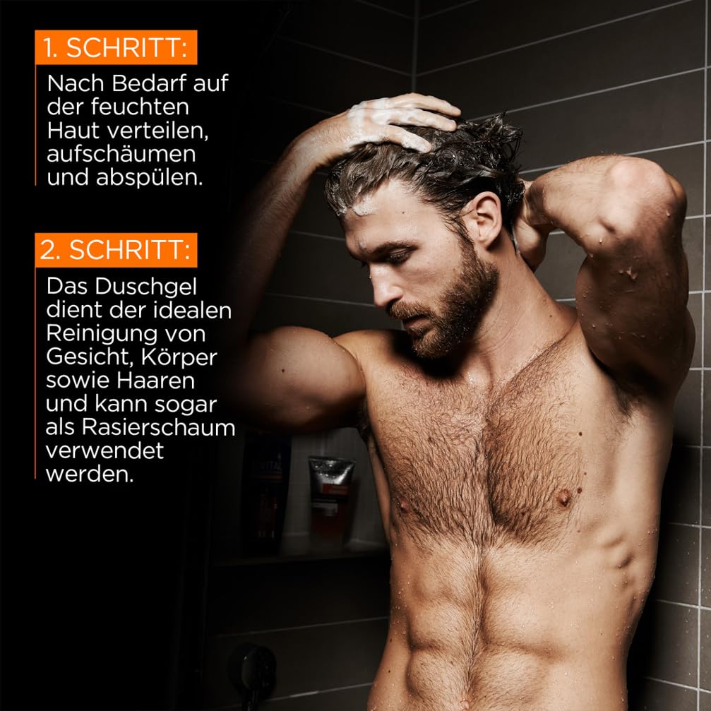 L'Oréal Men Expert XXXL 5in1 Duschgel und Shampoo für Männer, Duschbad zur Reinigung von Körper, Haar und Gesicht, Herren Körperpflege für langanhaltende Frische mit Karbon, Pure Carbon, 1 x 1000 ml