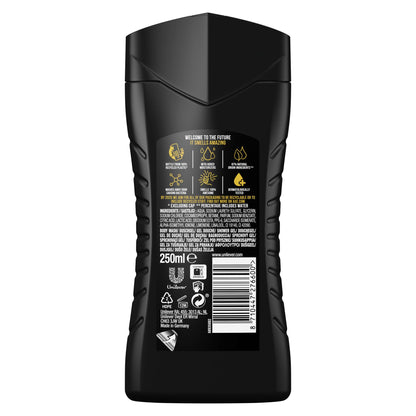 Axe 3-in-1 Duschgel & Shampoo Black für ganztägige Frische, unwiderstehlichen Duft und eine angenehme Dusche dermatologisch getestet 6x 250 ml ,Packaging may vary