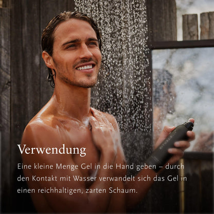RITUALS Homme Vorteilspack mit 3 x Duschschaum – Duschgel mit Zedernholz und Vitamin E – kraftvoller und belebender Duft – Value Pack 3 x 200 ml